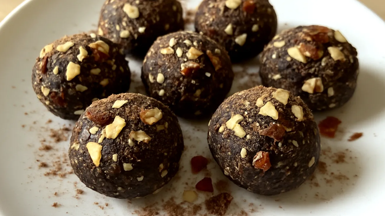 Ashwagandha-Kakao-Balls mit Mandeln und Datteln"